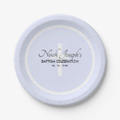 Modernes BAPTISM Event Paper Party Plate Pappteller (Vorderseite)