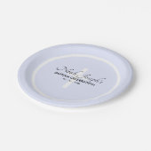 Modernes BAPTISM Event Paper Party Plate Pappteller (Schrägansicht)