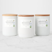 Modernes Bar für minimale Floral-Seife Lebensmitteletikett (Flaschen)