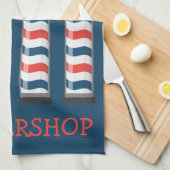 Modernes Bar Handtuch für Barberholzpolen personal (Viertel Falte)