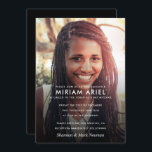 Modernes Bar Mitzvah oder Bat Mitzvah Foto Einladung<br><div class="desc">Geschlechtsneutrale Bar Mitzvah und Bat Mitzvah Einladung mit Foto Funktion. Wählen Sie eine Farbe für den Backer oder fügen Sie weitere Fotos hinzu.</div>