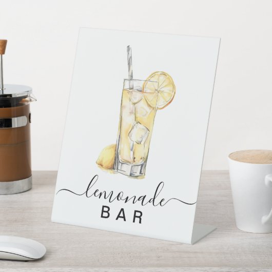 Modernes Bar Pedestzeichen Lemonade Sockelschild (In SItu)