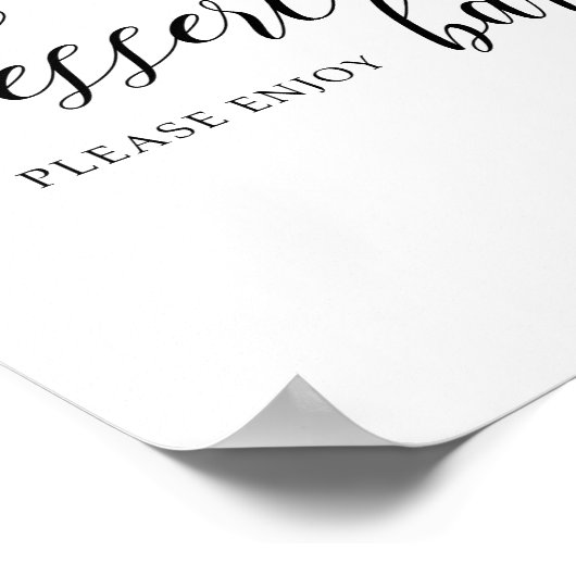 Modernes Bar-Zeichen für Hochzeitssligrafie Poster (Ecke)