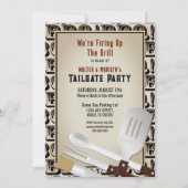 Modernes Barbecue - Einladung (Vorderseite)