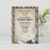 Modernes Barbecue - Einladung (Stehend Vorderseite)