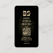 Modernes Barbershop Barber's Pole Barber Gold Visitenkarte (Rückseite)