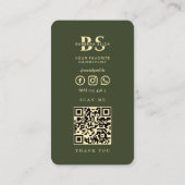 Modernes Barbershop Dunkle Grüne Reisen Barbernens Visitenkarte (Rückseite)