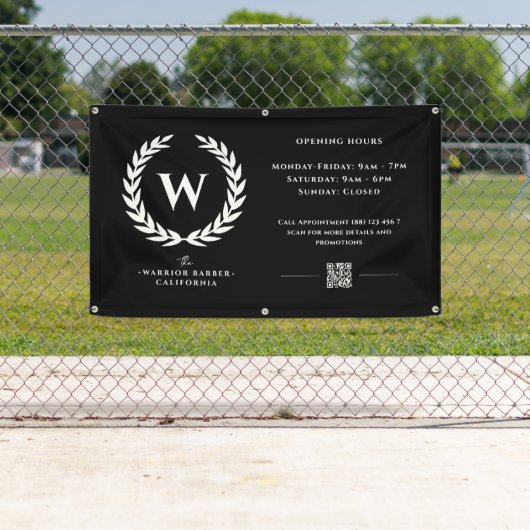 Modernes Barbershop Opening Stunden Banner Zeichen (Insitu)