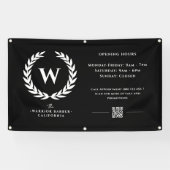 Modernes Barbershop Opening Stunden Banner Zeichen (Horizontal)