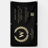 Modernes Barbershop Openings Stunden Gold Banner Z (Vertikal)