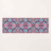 Modernes Barockmuster in Lila rosa Blau Yogamatte (Vorderseite (Horizontal))