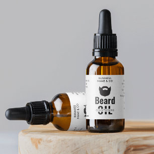Modernes Bart Oil Label 1 OZ 30 ml Dropper Flasche Etiketten