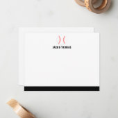 Modernes Baseball Personalisiert Flat Mitteilungskarte (Vorderseite/Rückseite Beispiel)