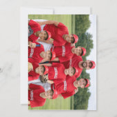 Modernes Baseball-Teamfoto Coach Dankeskarte (Rückseite)