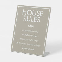 Modernes Basic Beige House Rules Guest Pedestal Si