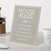 Modernes Basic Beige House Rules Guest Pedestal Si Sockelschild (In SItu)