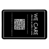 Modernes Basic Black QR Code Feedback Magnet (Horizontal)