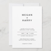 Modernes Basic Foto QR Code Wedding Rsvp Einladung (Vorderseite)