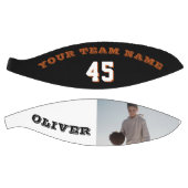 Modernes Basketball mit Teamname Nummer Foto (Panele)
