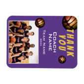 Modernes Basketball-Teamfoto Trainer Magnet (Horizontal)