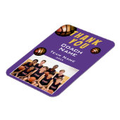 Modernes Basketball-Teamfoto Trainer Magnet (Linke Seite)