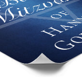 Modernes Bat Mitzvah Blue Star von David Willkomme Poster (Ecke)