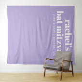 Modernes Bat Mitzvah Lila kundenspezifisches Foto  Wandteppich (Beispiel (Horizontal))
