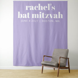 Modernes Bat Mitzvah Lila kundenspezifisches Foto  Wandteppich