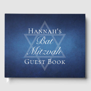 Modernes Bat Mitzvah Party Blue Star von David Cus Gästebuch