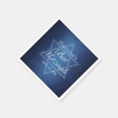 Modernes Bat Mitzvah Party Blue Star von David Cus Serviette (Ecke)