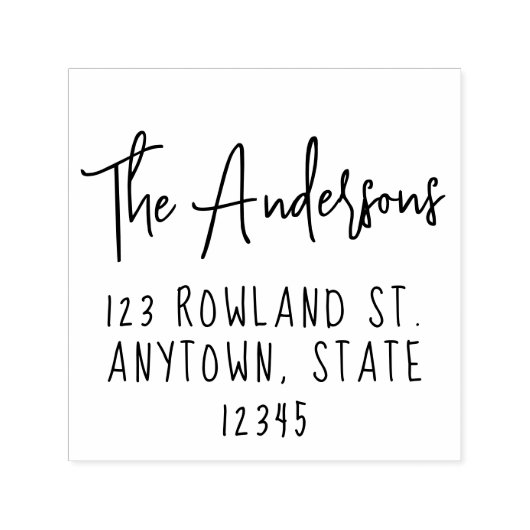 Modernes Bauernhaus Art Script Rücksendeadresse Permastempel (Design)