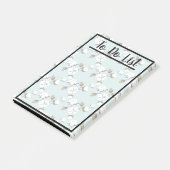 Modernes Bauernhaus Baumwolle Blume & Aquamarin Post-it Klebezettel (angewinkelt)