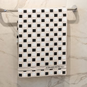 Modernes Bauernhaus Beige Black Bath Handtuch Set