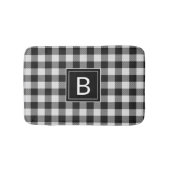 Modernes Bauernhaus Black Buffalo Kariert Mit Mono Badematte (Vorderseite)