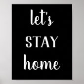 Modernes Bauernhaus Bleibe Zuhause Print Poster (Vorne)