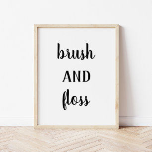 Modernes Bauernhaus Brush and Floss Print Poster