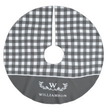 Modernes Bauernhaus Buffalo Kariert Monogram Name