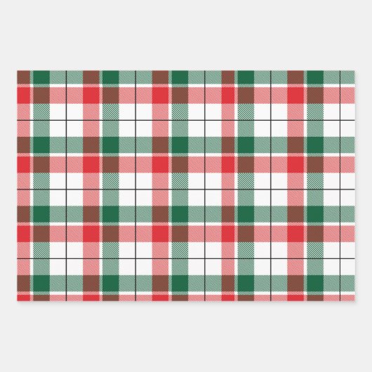 Modernes Bauernhaus Charm Klassisches Weihnachtsfe Geschenkpapier Set (Vorderseite)