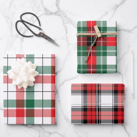 Modernes Bauernhaus Charm Klassisches Weihnachtsfe Geschenkpapier Set (Vorderseite)