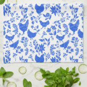 Modernes Bauernhaus Folk Kunst, Dichtung und Musik Geschirrtuch (Gefaltet)