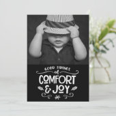 Modernes Bauernhaus| Foto auf Black Gingham Christ (Stehend Vorderseite)