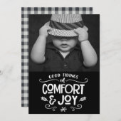 Modernes Bauernhaus| Foto auf Black Gingham Christ (Vorne/Hinten)