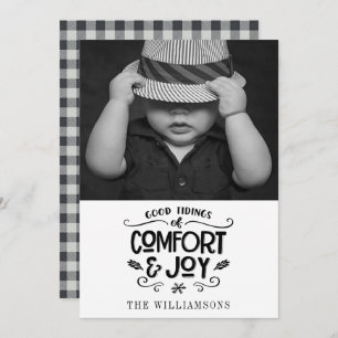 Modernes Bauernhaus Foto auf Black Gingham Christ