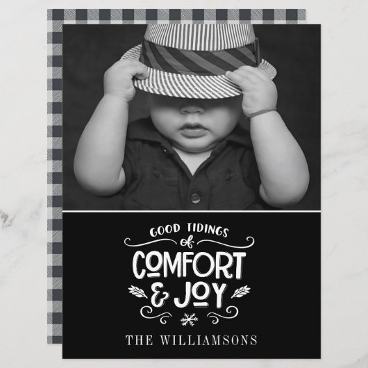 Modernes Bauernhaus | Foto Budget Weihnachtskarte (Vorne/Hinten)