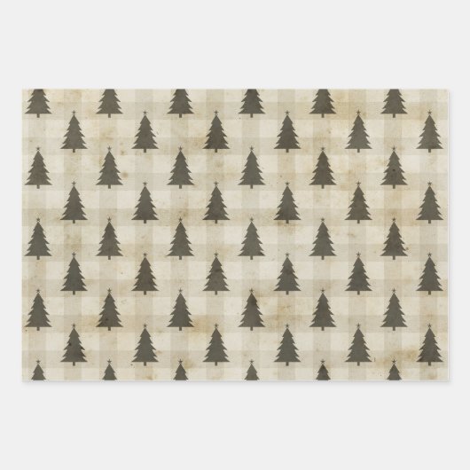 Modernes Bauernhaus Geschenkpapier Set (Vorderseite)