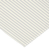 Modernes Bauernhaus-grauer tickender Sahnestreifen Kurzer Tischläufer (Ecke)