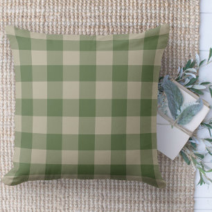 Modernes Bauernhaus Green & Beige Buffalo Kariert Kissen