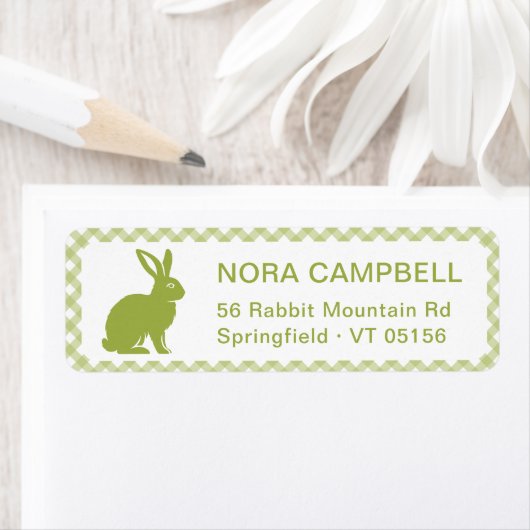 Modernes Bauernhaus Green Hare Gingham Rücksendead (Insitu)