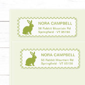 Modernes Bauernhaus Green Hare Gingham Rücksendead