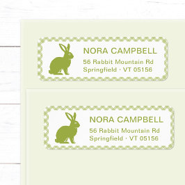 Modernes Bauernhaus Green Hare Gingham Rücksendead